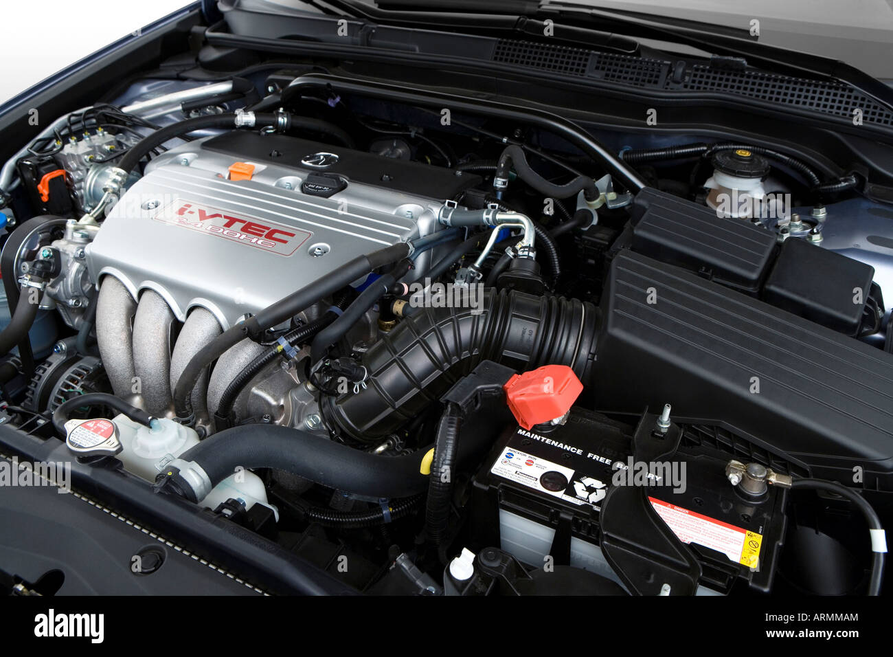 08 Acura Tsx In Blue Engine Stock Photo Alamy