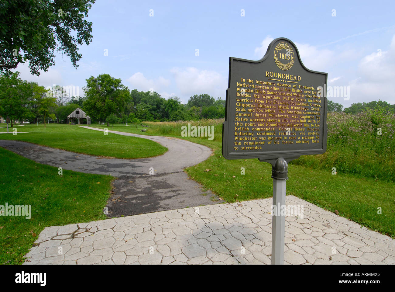 Historic battle site of the Battles of the River Raisin at Monroe