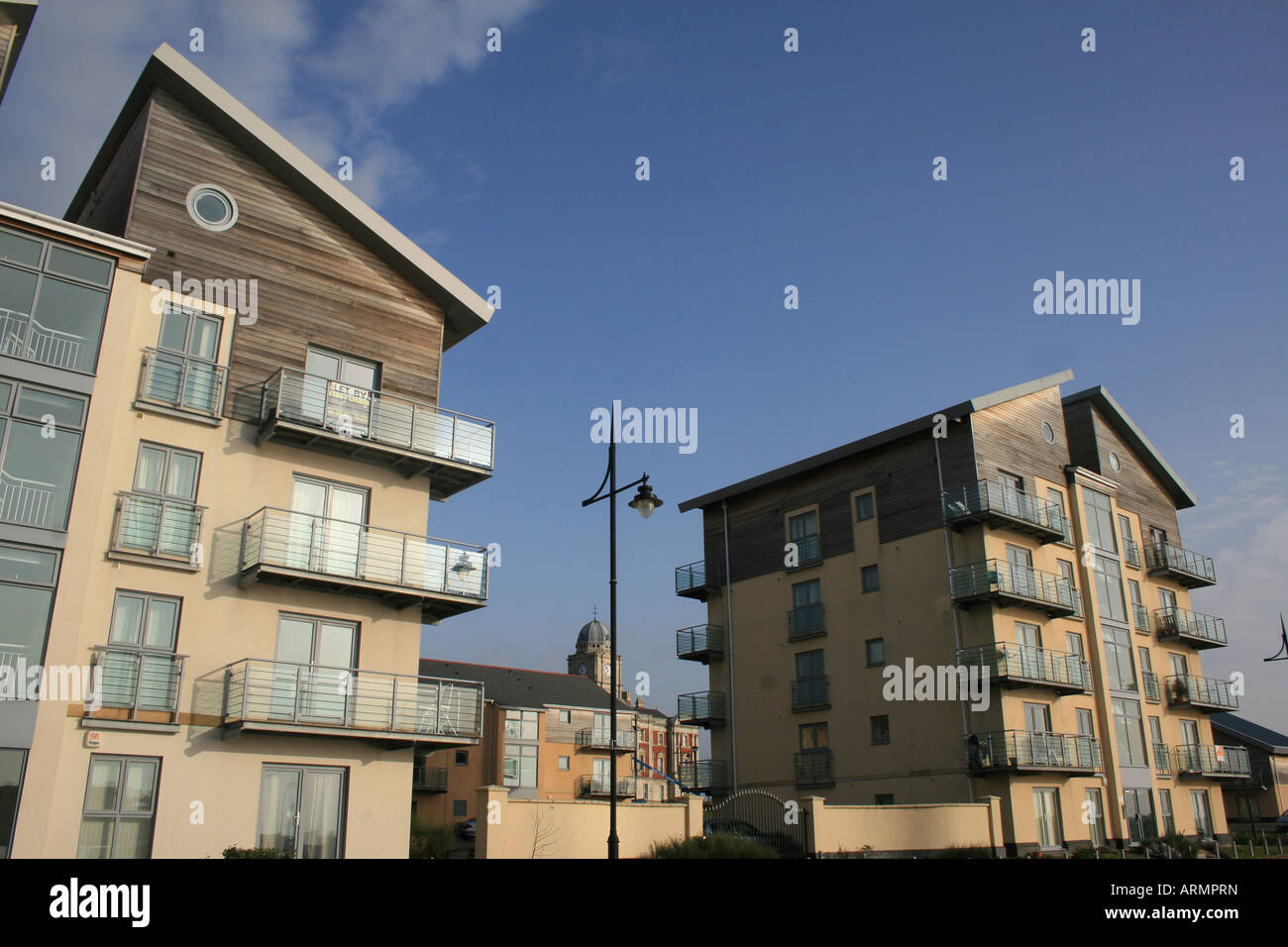 Flats at Barry Waterfront Stock Photo Alamy