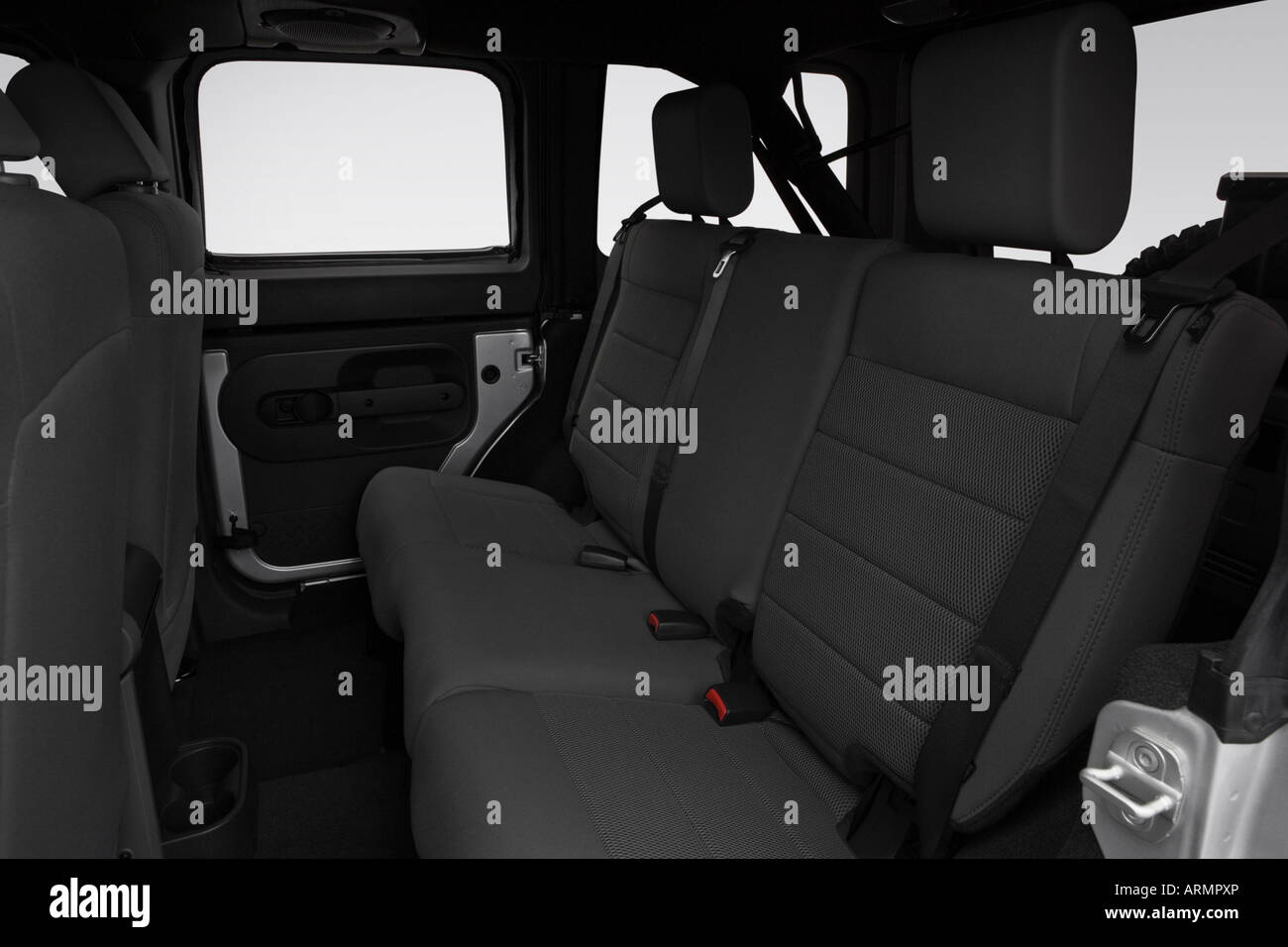 2008 Jeep Wrangler Unlimited Rubicon in Silver - Rear seats Stock Photo -  Alamy