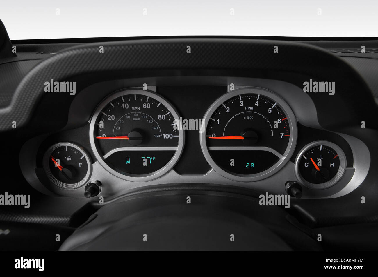 2008 Jeep Wrangler Unlimited Rubicon in Silver Speedometer/tachometer