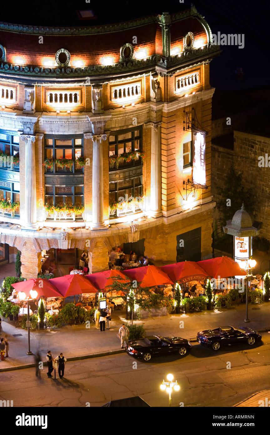 High viewpoint view of Il Teatro the old sections of Quebec City, Quebec, Canada. Stock Photo
