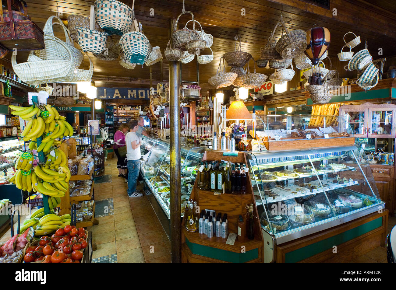 Inside shop along rue St Jean, Quebec City, Quebec, Canada. Stock Photo