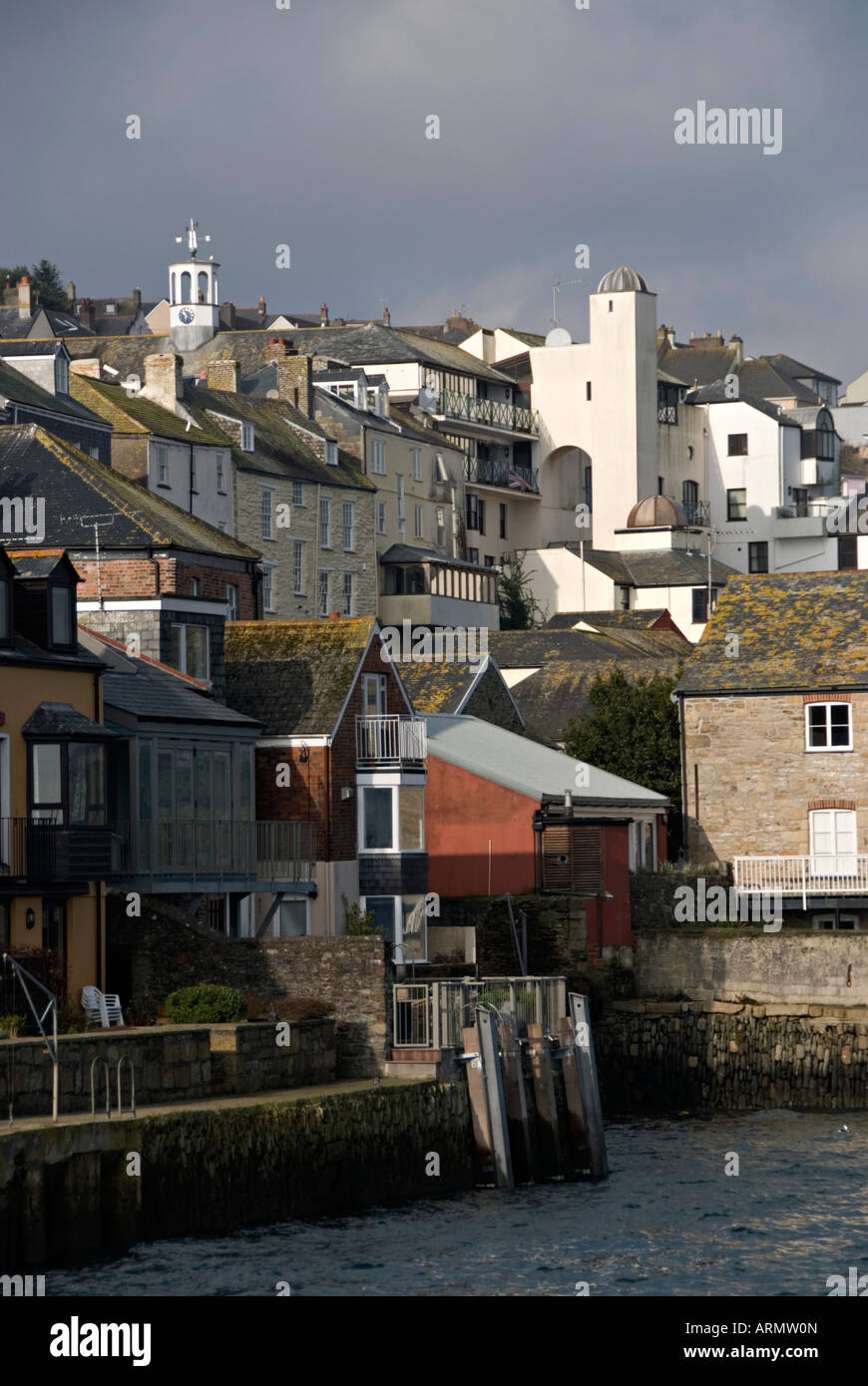 Falmouth, Cornwall, UK. View of the town from Prince of Wales Pier