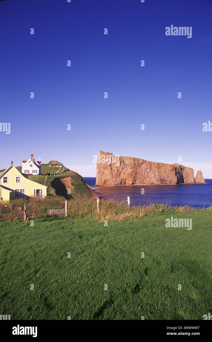 Perce Rock, Gaspe Peninsula, Quebec, Canada. Stock Photo