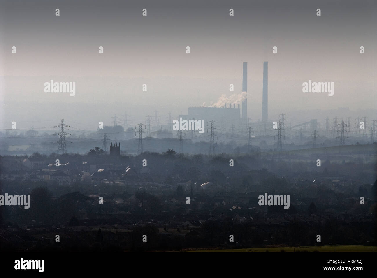 RIVER THAMES INDUSTRY POWER STATION WEST THURROCK Stock Photo Alamy