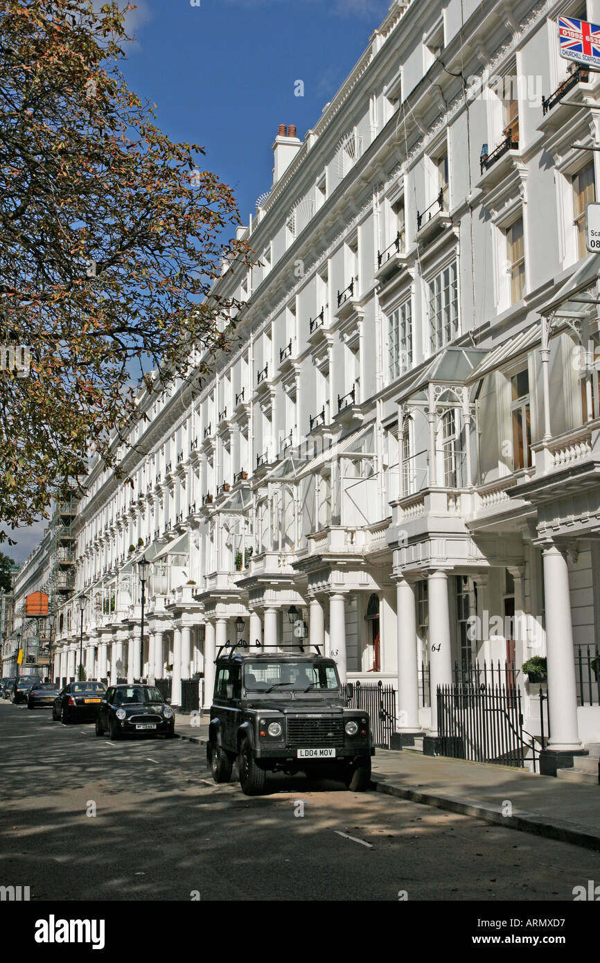Row of expensive houses in Belgravia London Stock Photo Alamy