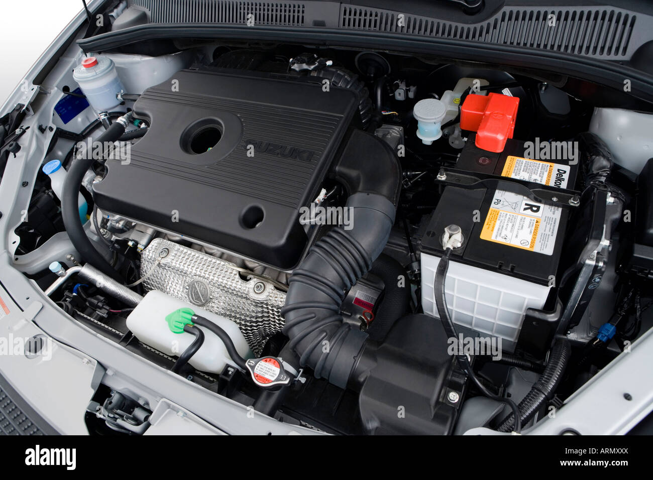 2008 Suzuki SX4 Crossover Touring in Silver - Engine Stock Photo - Alamy