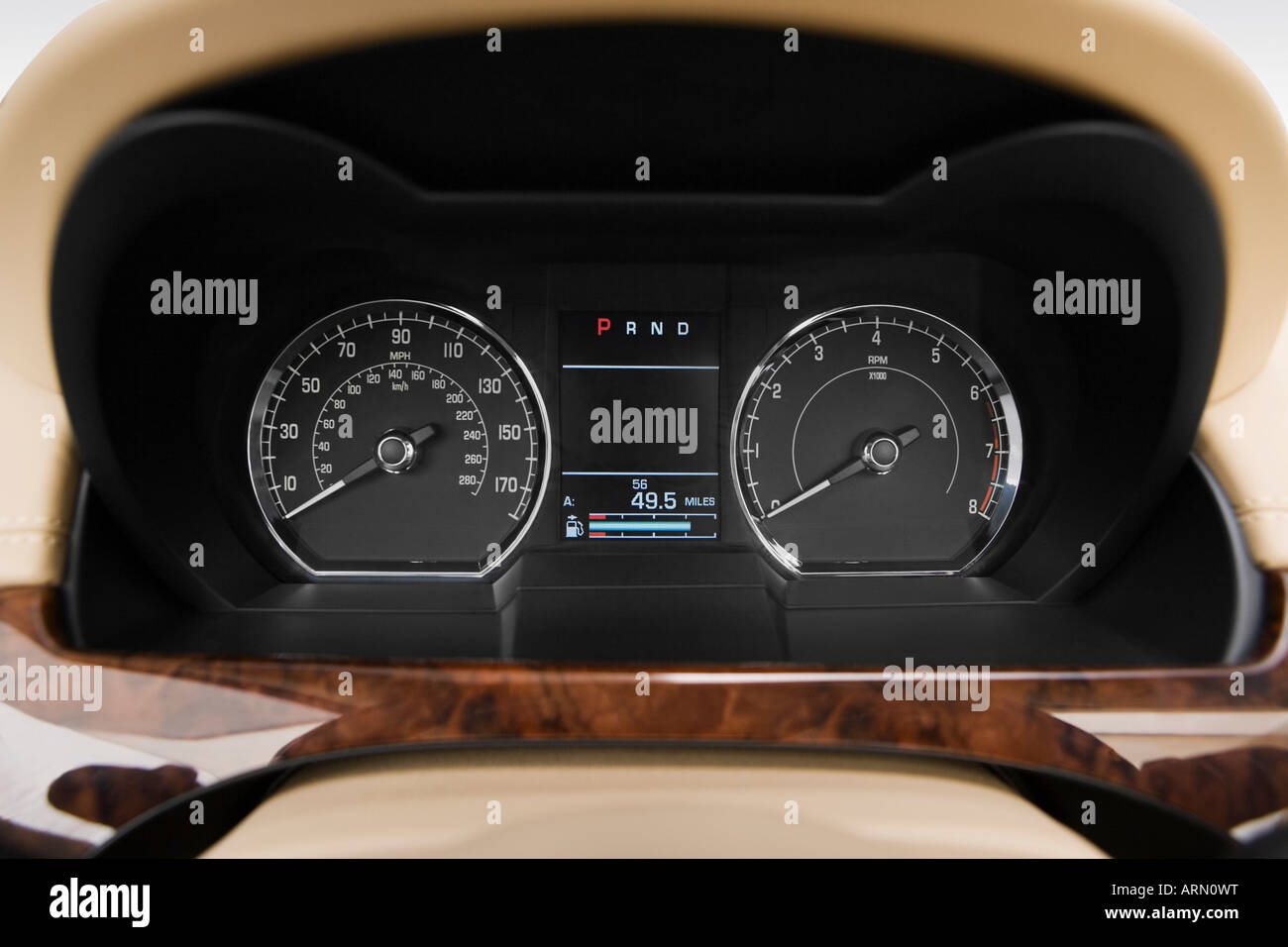 2008 Jaguar XK XK8 in Blue - Speedometer/tachometer Stock Photo