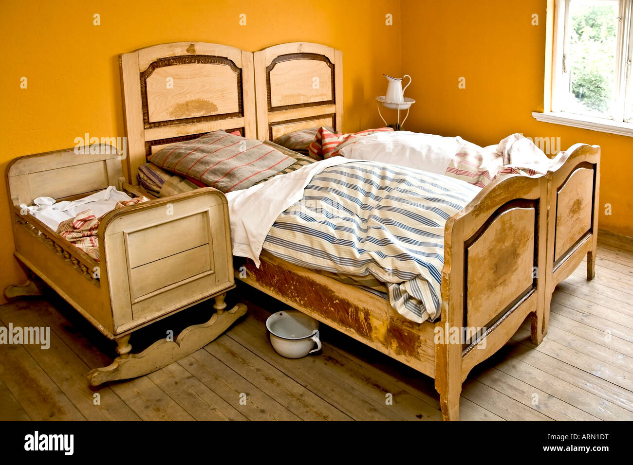 Old bedroom interior Stock Photo Alamy