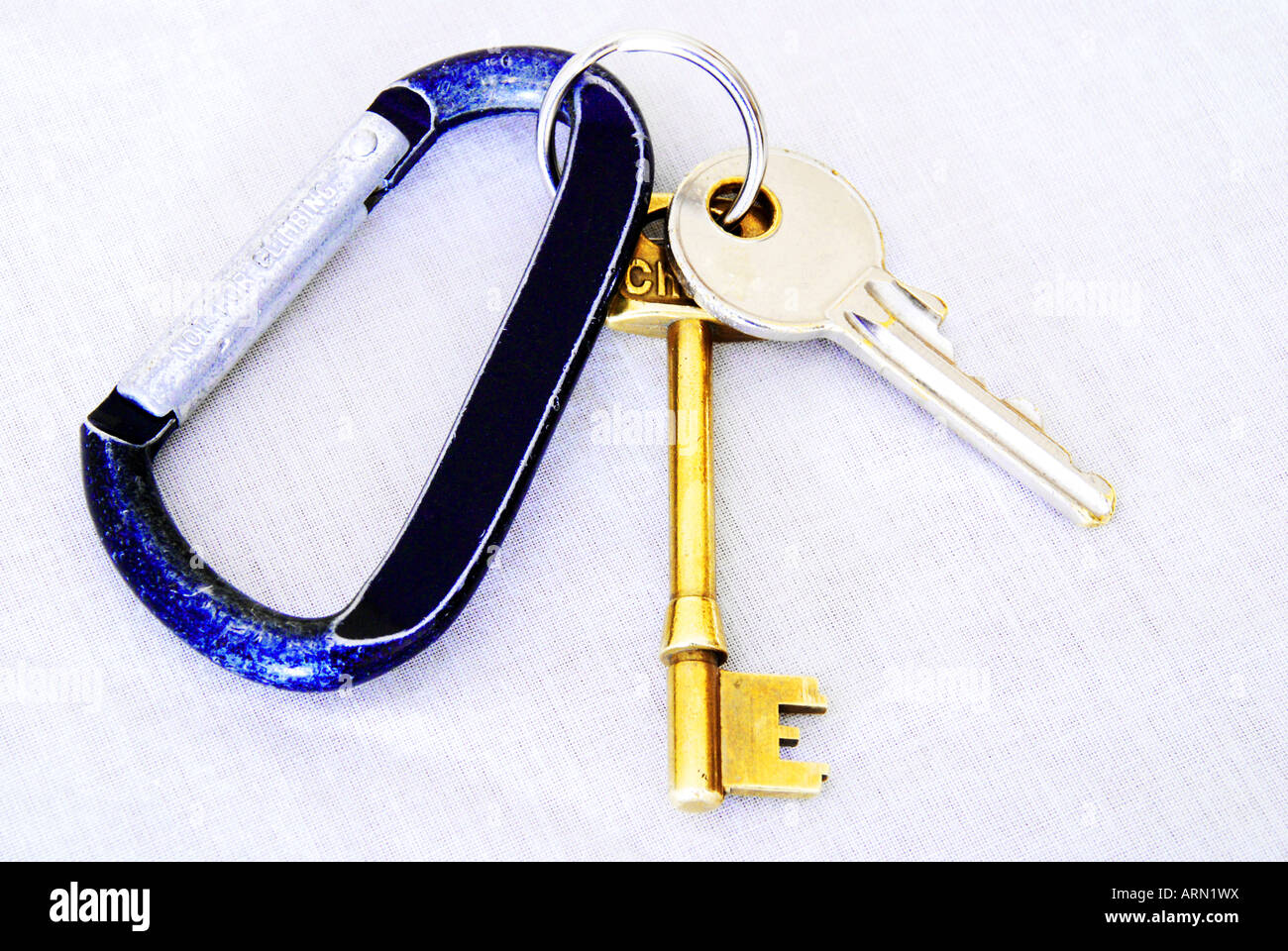 Keys and key ring Stock Photo