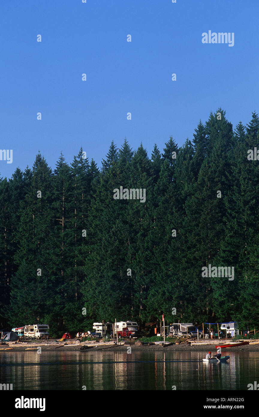Quadra Island, waterfront campground, Vancouver Island, British