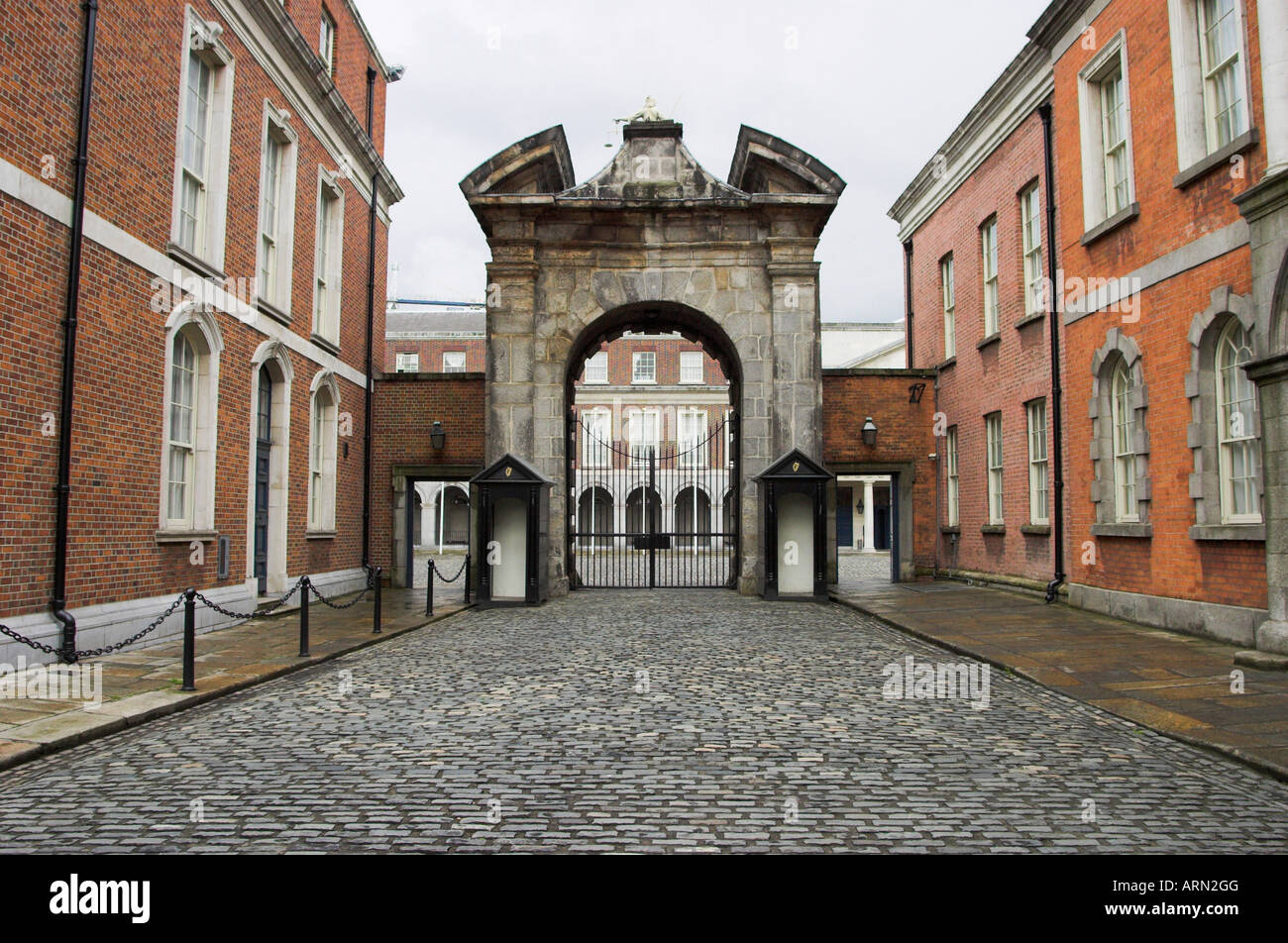 Cork Hill state entrance to Dublin Castle. Dublin, County Dublin