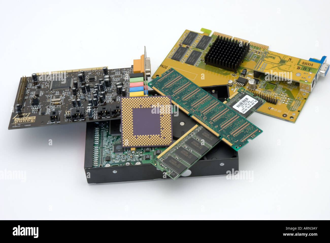 Various computer components Stock Photo - Alamy