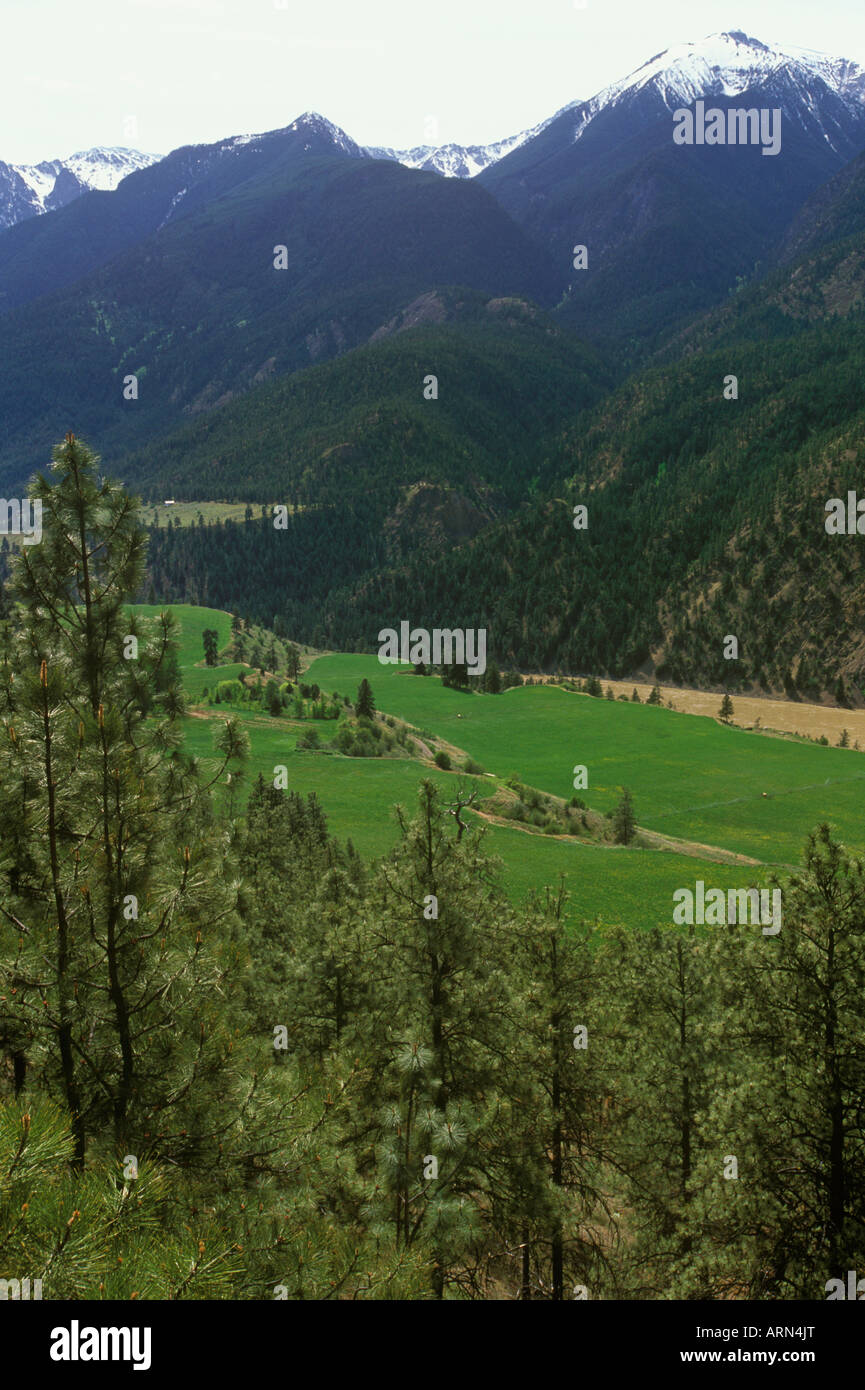 Benchland farm along Fraser river between Lytton and Liilooet, British