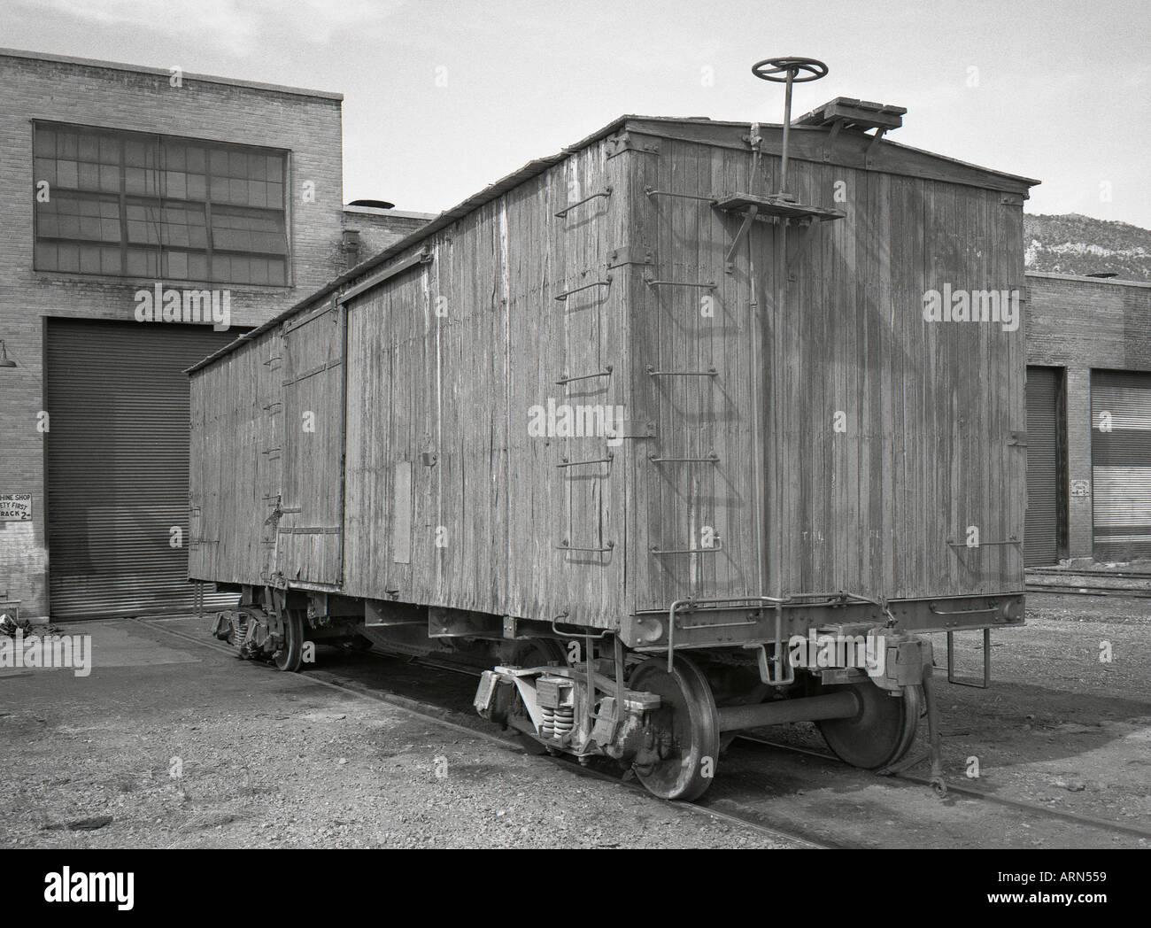 Old historic wooden railroad boxcar Stock Photo Alamy