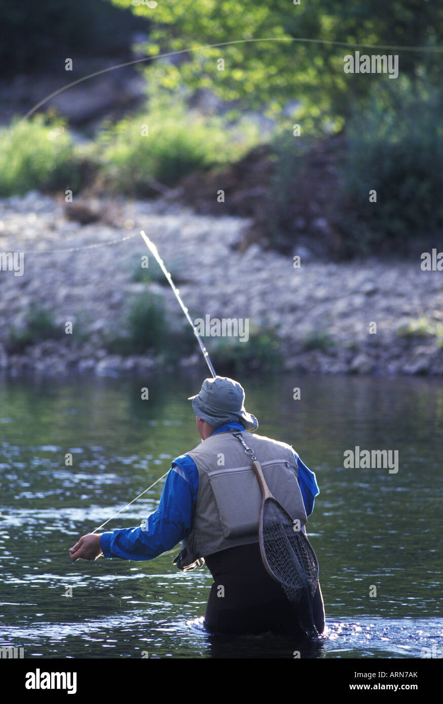 fly fishing, British Columbia, Canada Stock Photo Alamy