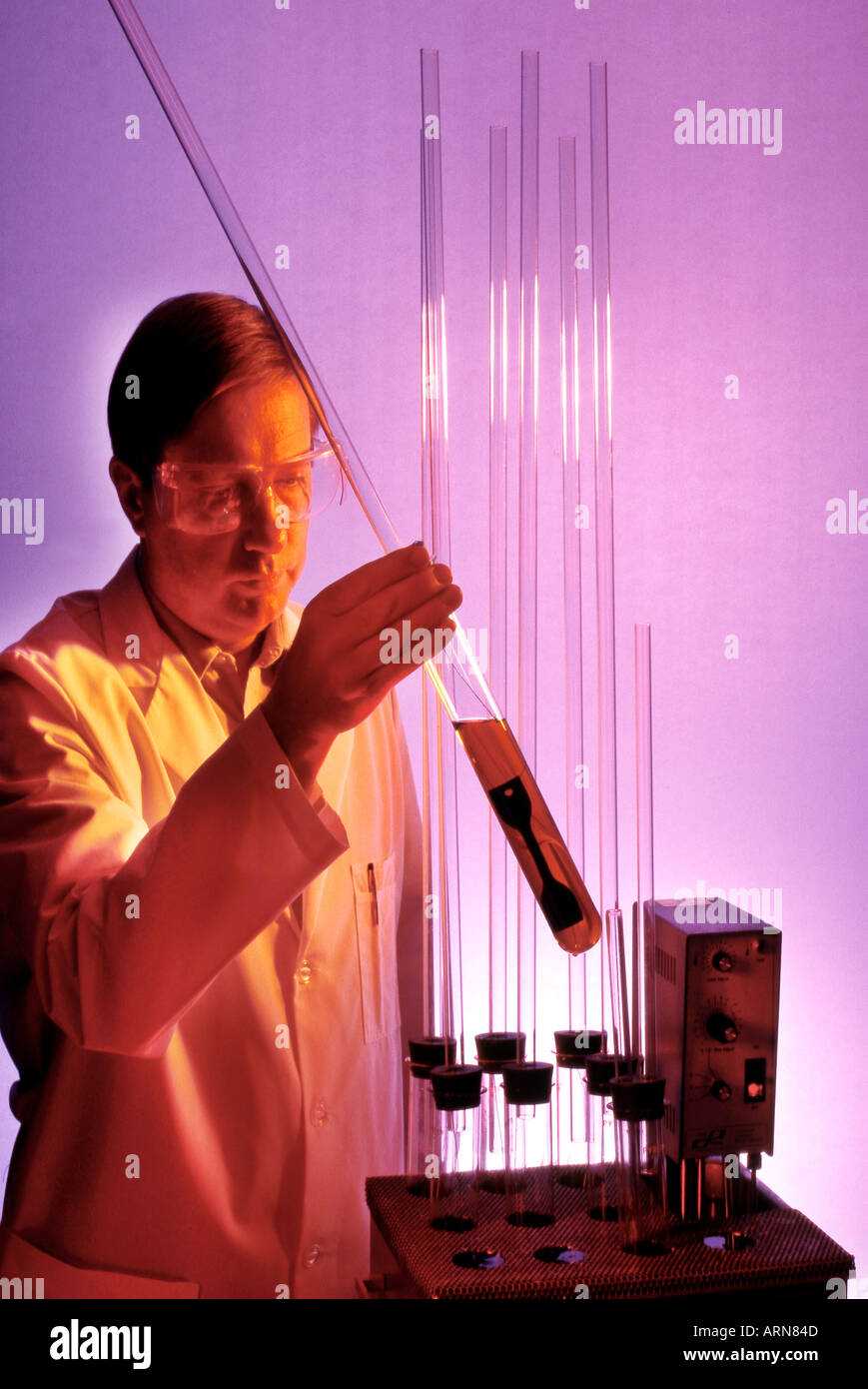 scientist researcher man at work Stock Photo