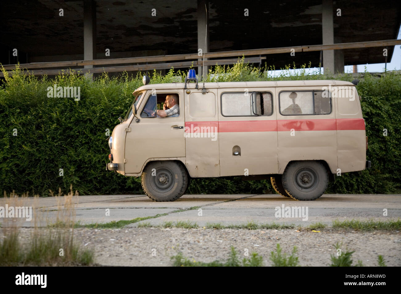 Emergency vehicle in Novosibirsk Siberia Russia Northern Asia July 2006 Stock Photo