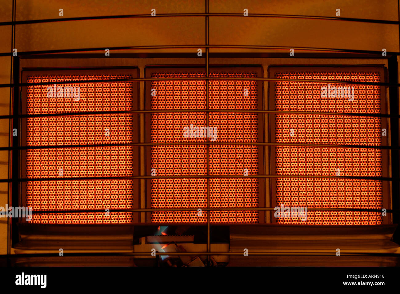 Red hot gas fire flames Stock Photo Alamy