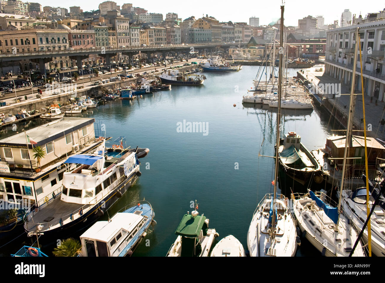 Old Port Genoa Italy Stock Photo Alamy