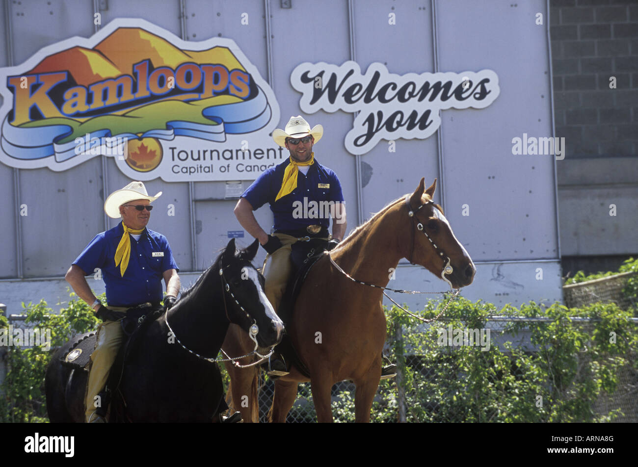 Equestrian Greeters, Kamloops, British Columbia, Canada Stock Photo Alamy