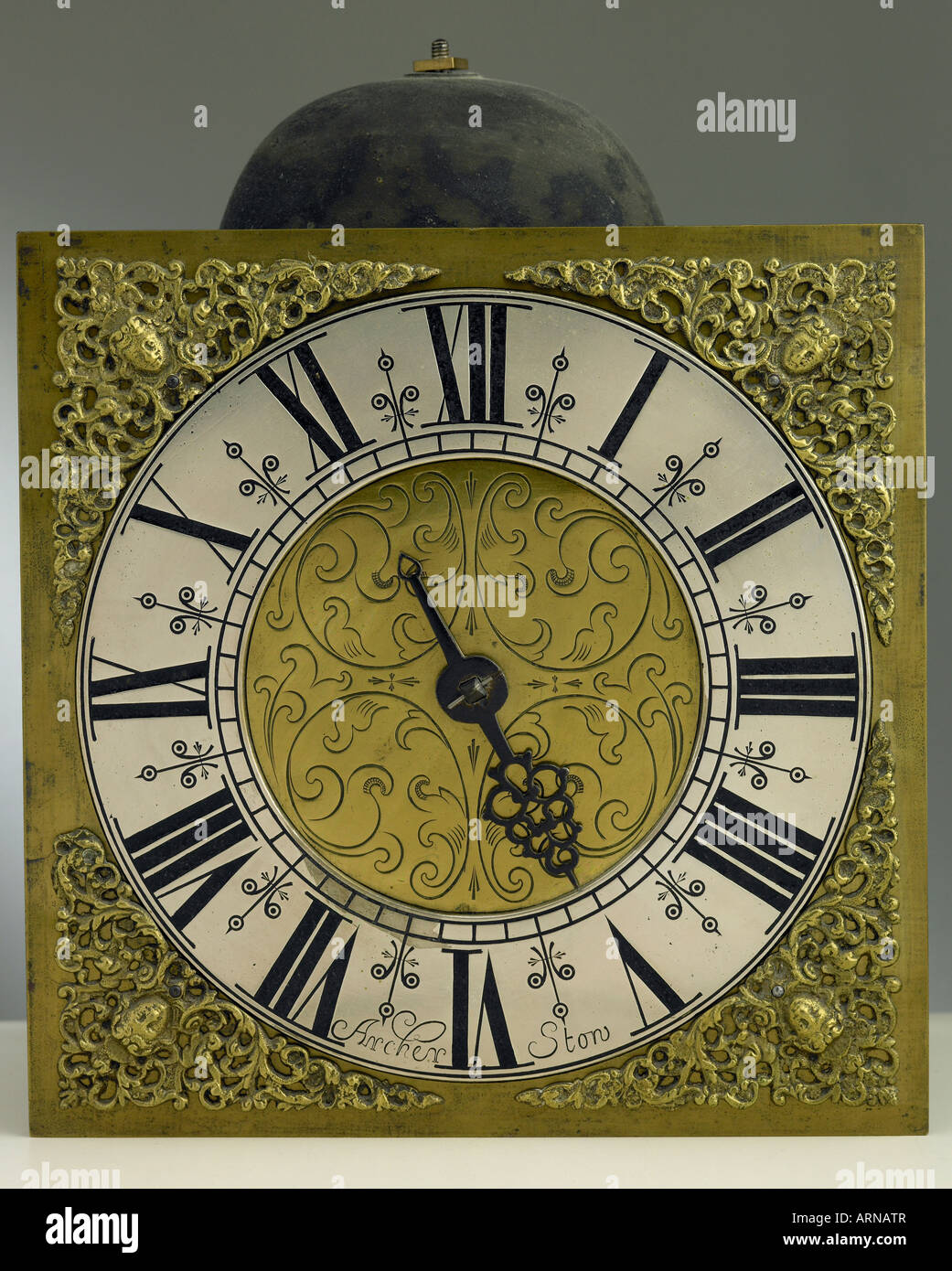 Hook and spike wall clock by Walter Archer circa 1715 Stock Photo Alamy