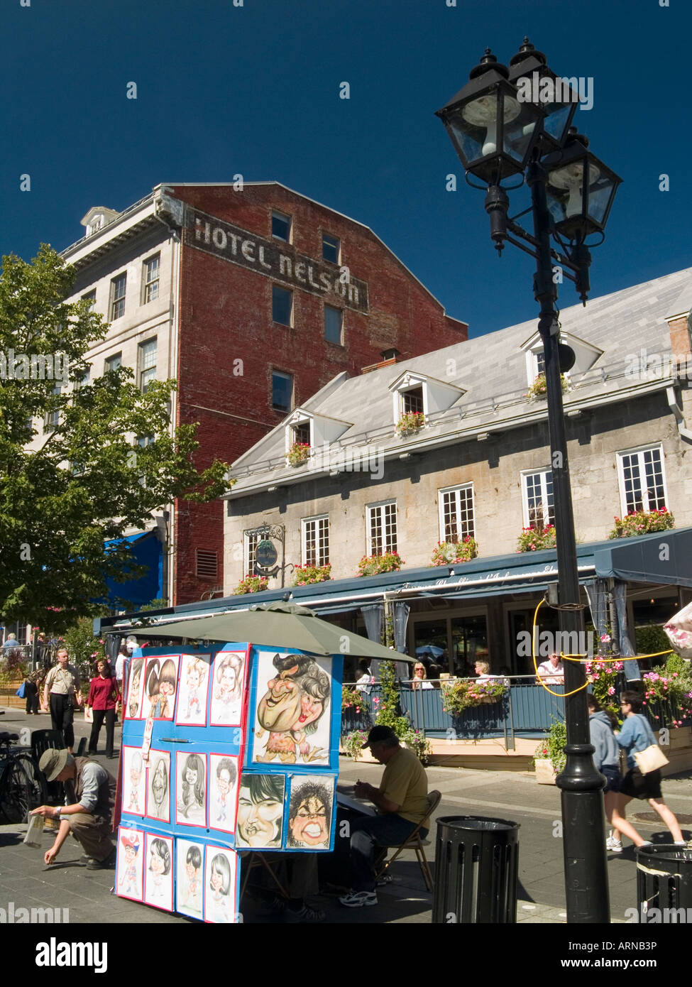 A bright sunny day at Place Jacques Cartier in Vieux Montreal, Quebec
