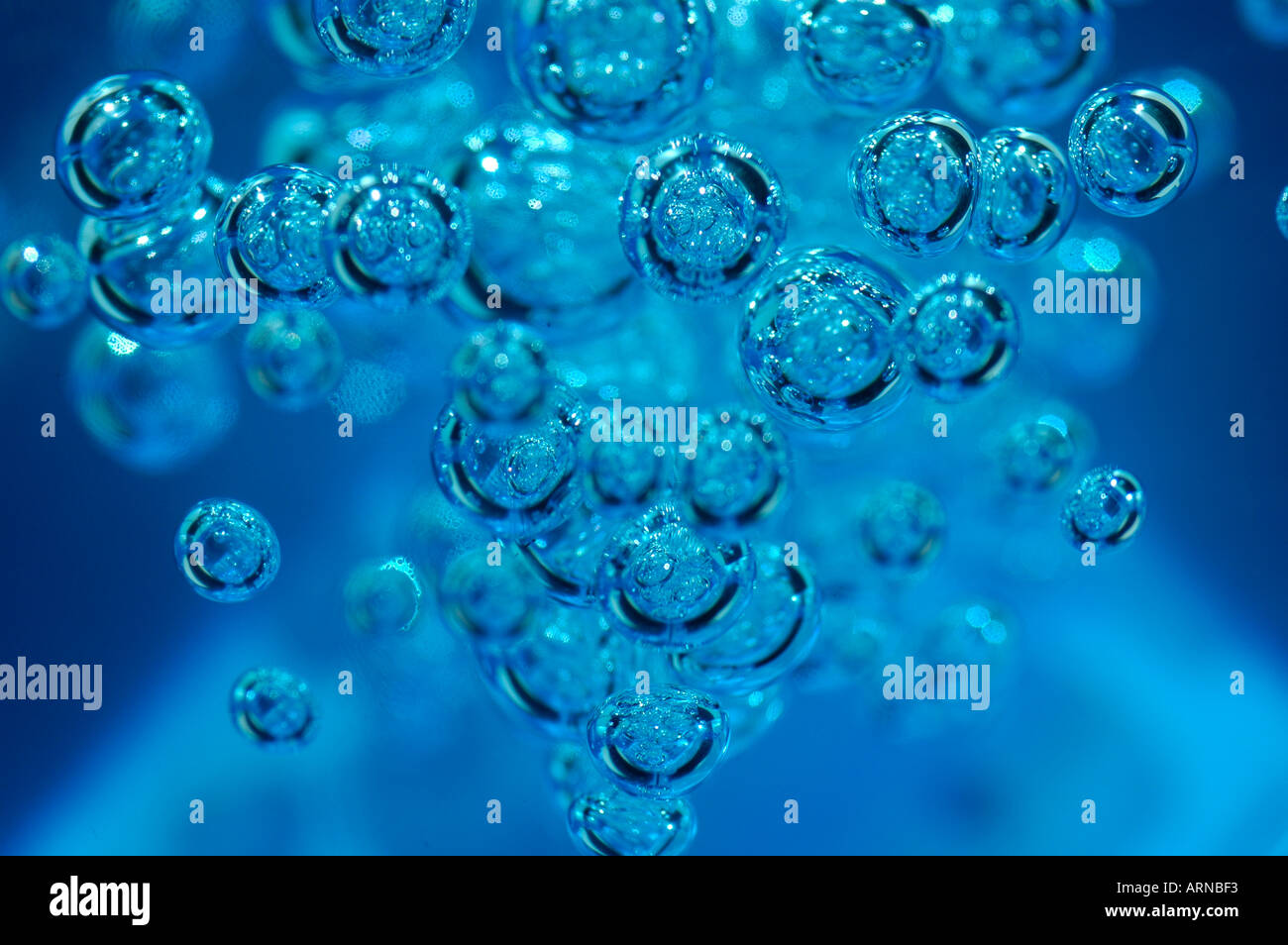 Bubbles in Pantone Classic Blue Stock Photo
