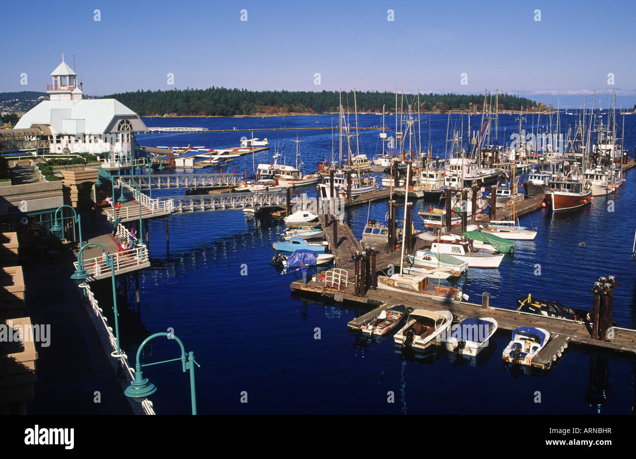 Nanaimo harbour newcastle island beyond hires stock photography and