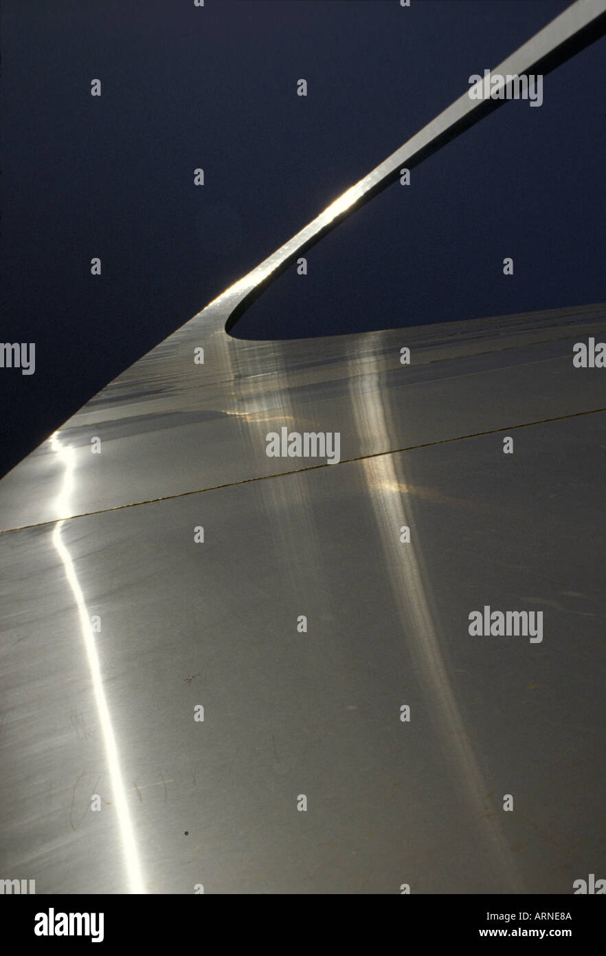 Detail of the curve of the Gateway Arch St Louis Missouri USA Stock Photo