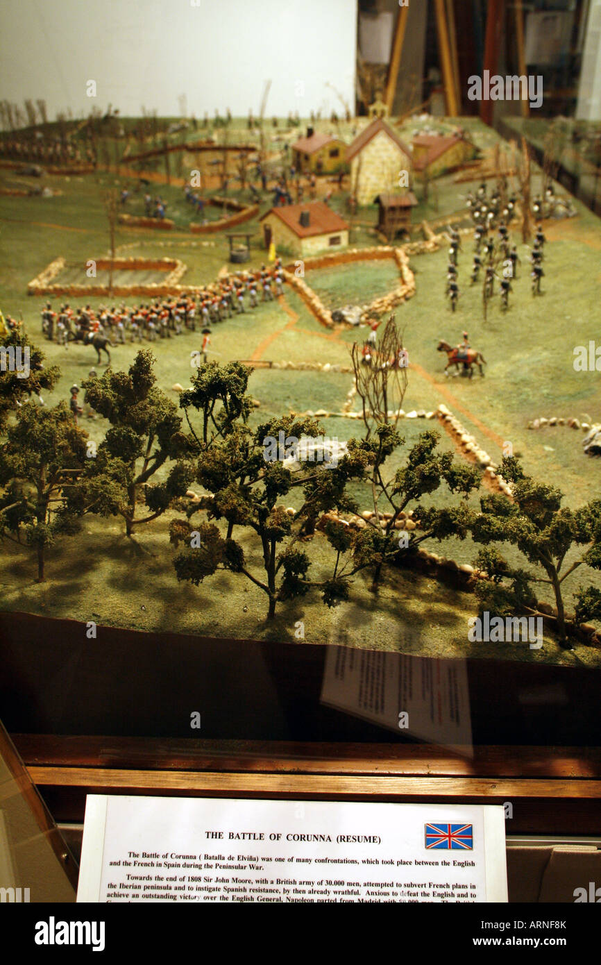 Model of the Battle of Corunna in the Military Museum, La Coruña, Spain