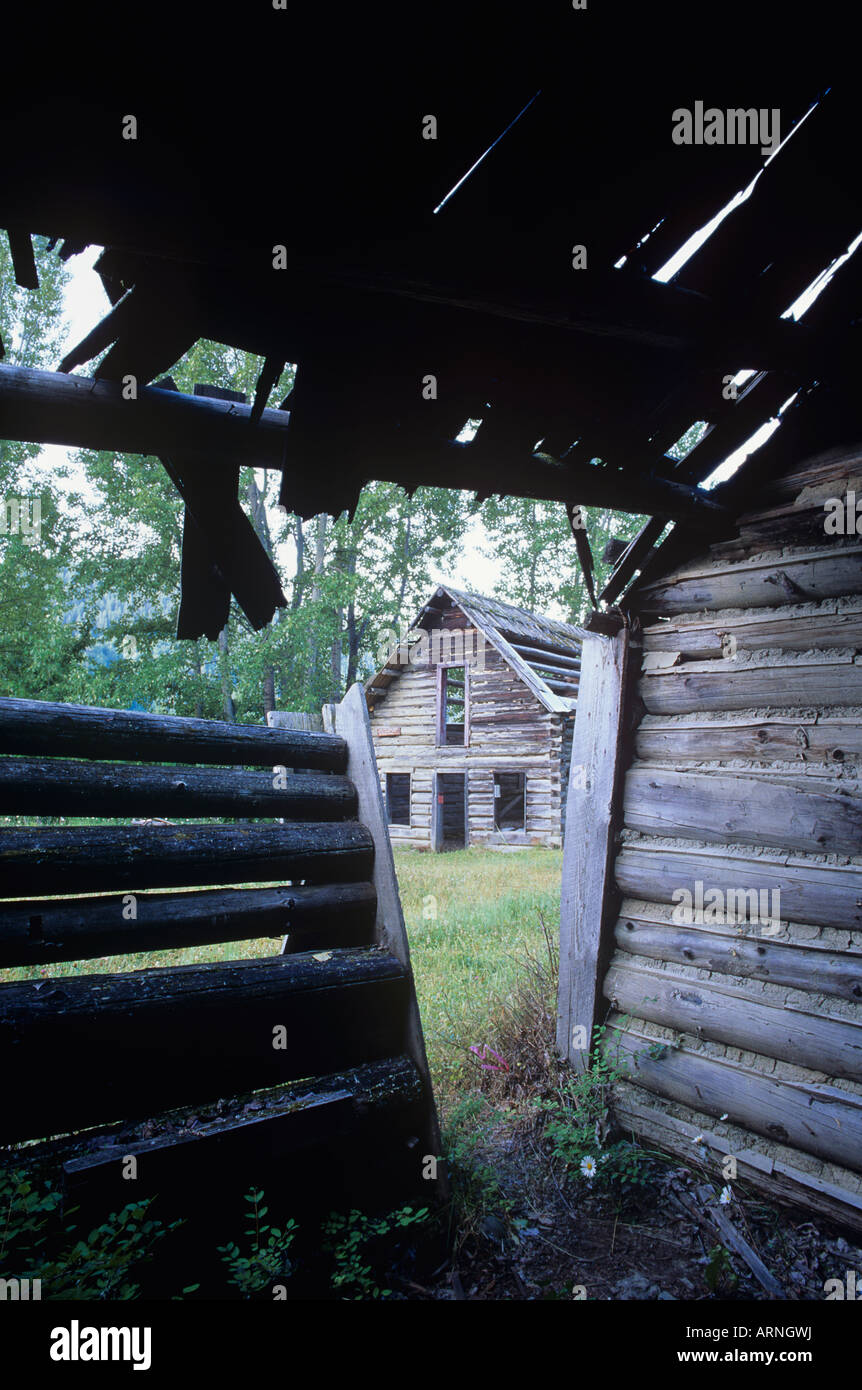 Quesnelle Forks Ghost Town Near Likely Abondoned Log Buildings