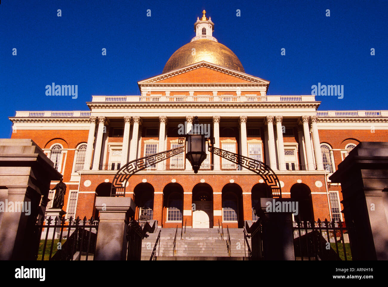 Massachusetts State House, Boston, Massachusetts, New England. Boston State House, Beacon Hill. Stock Photo