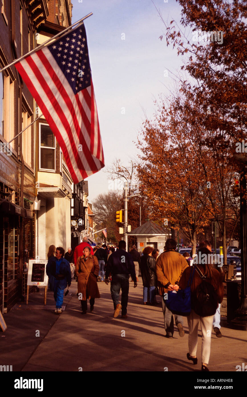 USA North America New Jersey Princeton University Nassau Street College Town in Autumn Fall