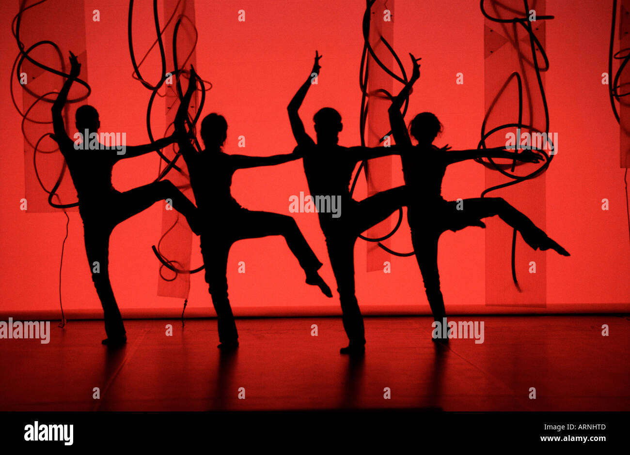 Shobana Jeyasingh contemporary Asian dancers perform in Brighton Sussex England Stock Photo