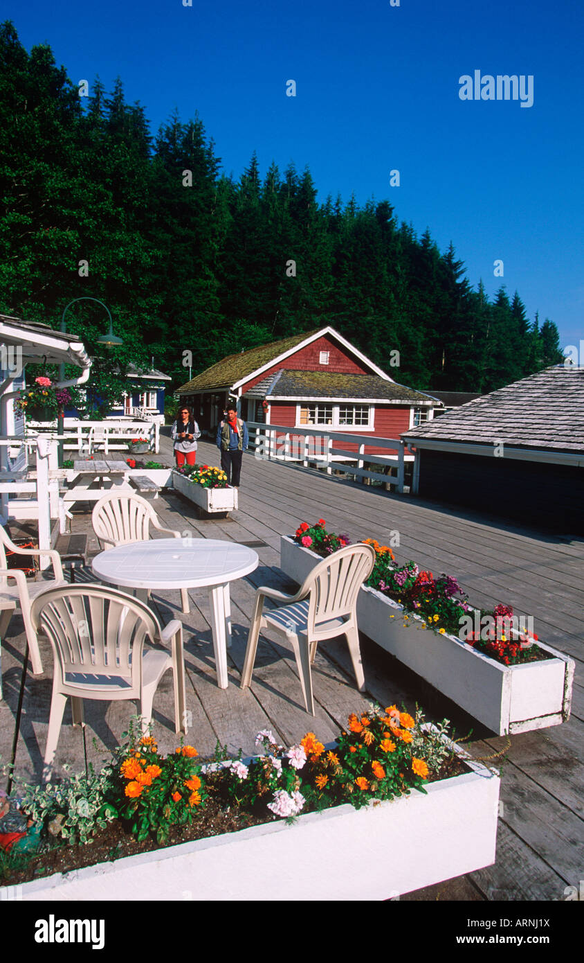 Telegraph Cove - boardwalk village on north island, Vancouver Island, British Columbia, Canada. Stock Photo