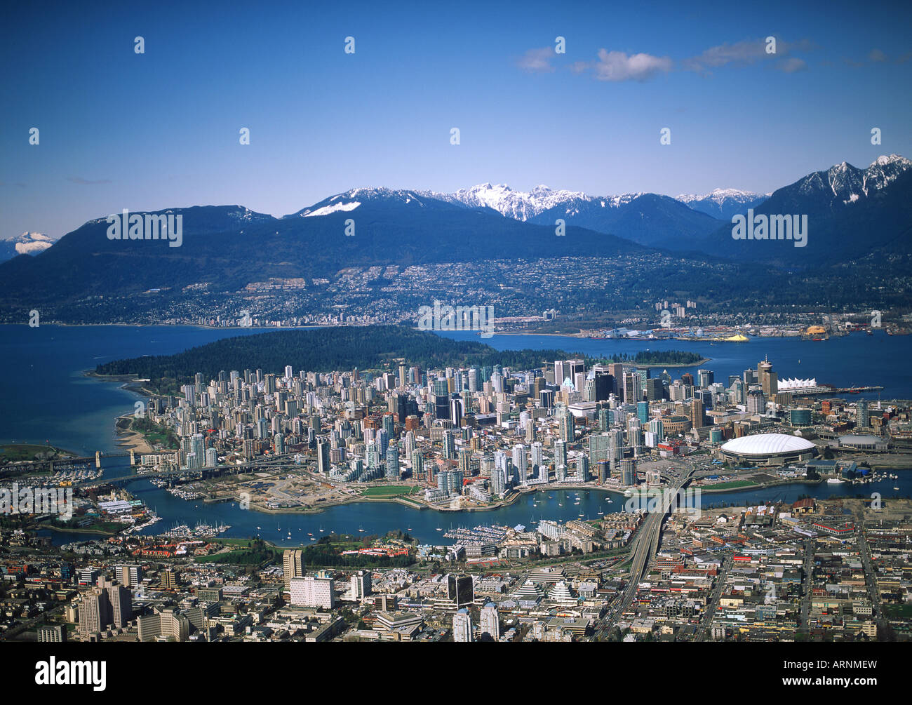 Aerial of downtown, Vancouver, British Columbia, Canada Stock Photo Alamy