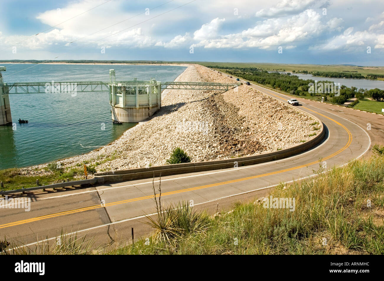 The Kingsley Dam on Lake McConaughy in Nebraska is one of the world's