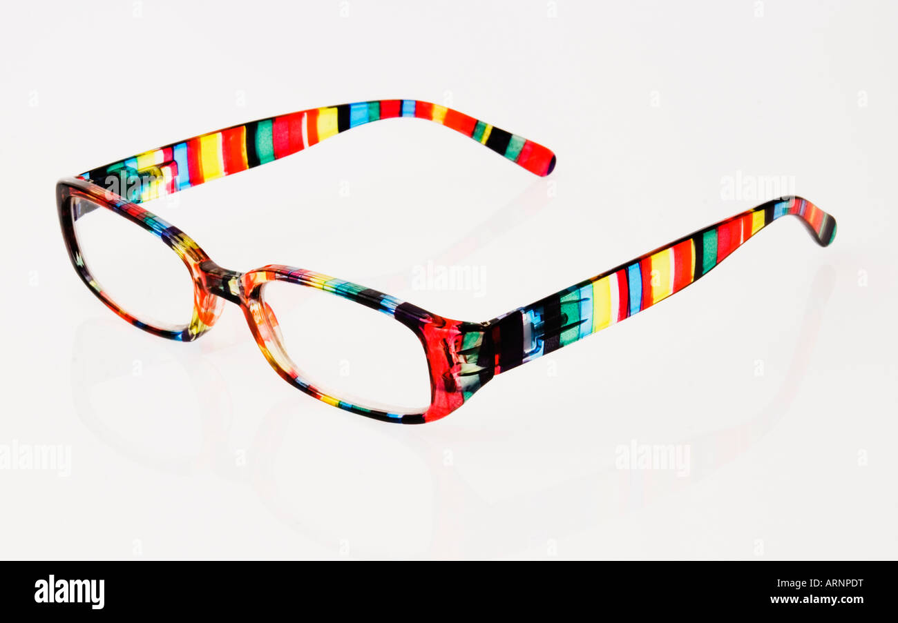 bright coloured glasses Stock Photo Alamy
