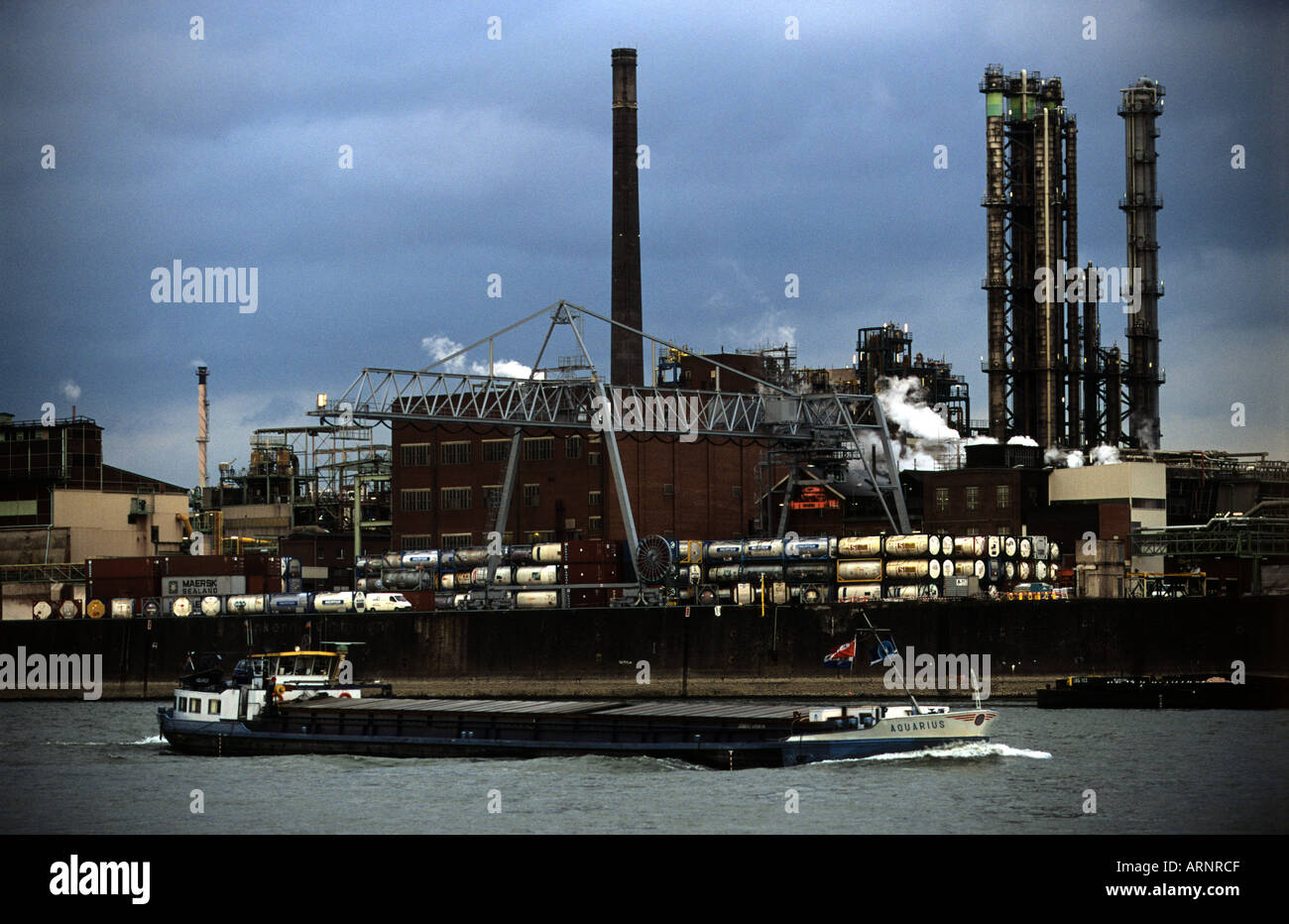 Bayer chemical plant, Leverkusen, North Rhine Westphalia, Germany Stock