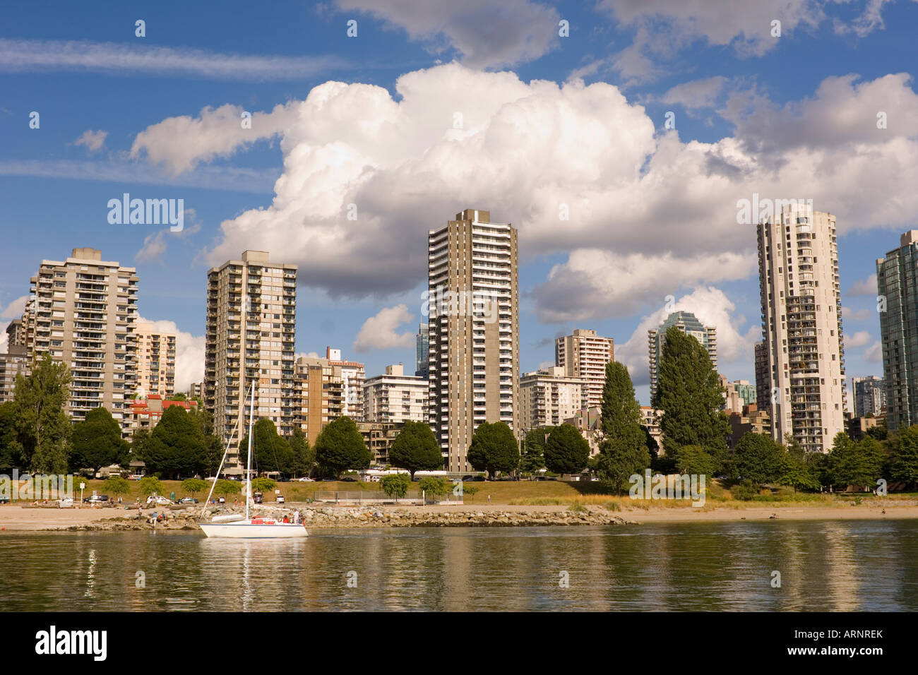 English bay from Kitsilano beach, British Columbia, Canada Stock Photo Alamy