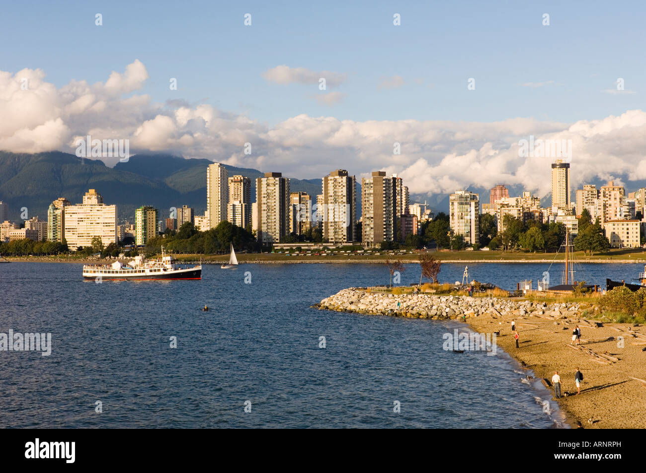 English bay from Kitsilano beach, British Columbia, Canada Stock Photo Alamy