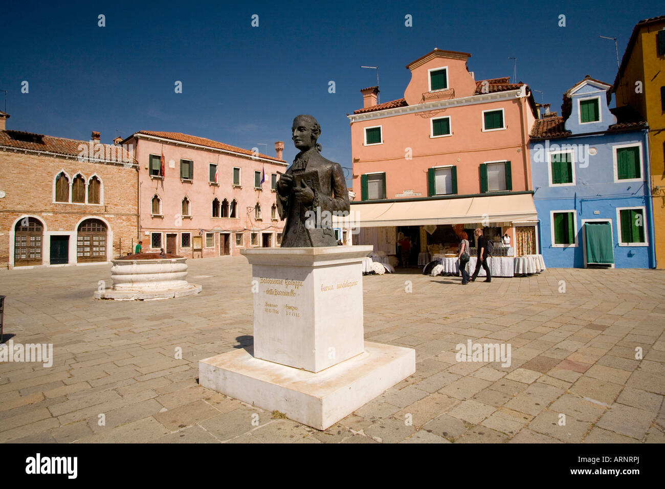 a bust of the composer baldassare galuppi in burano veneto italy Stock Photo