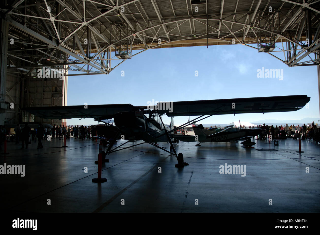 Feisler Storch inside hangar at Edwards Air Force Base Open House and ...