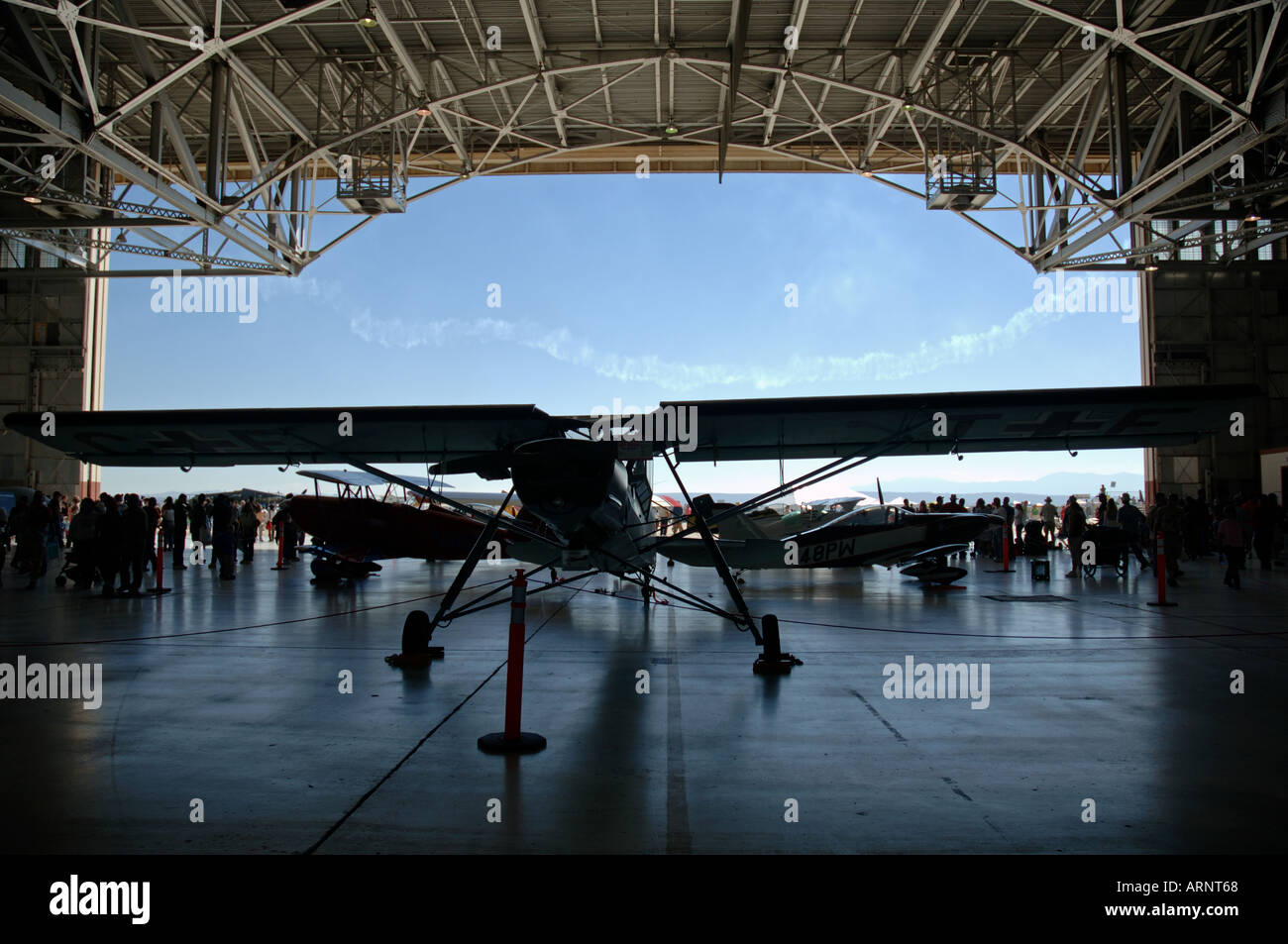 Feisler Storch inside hangar at Edwards Air Force Base Open House and ...