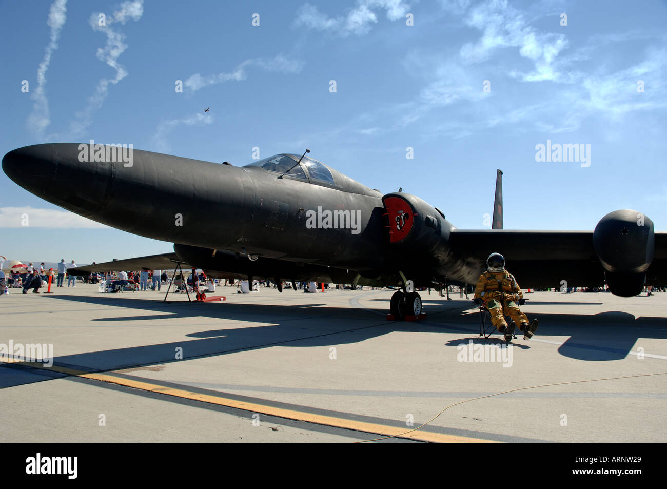 Lockheed U-2 provides continuous day and night high altitude all weather surveillance Stock Photo