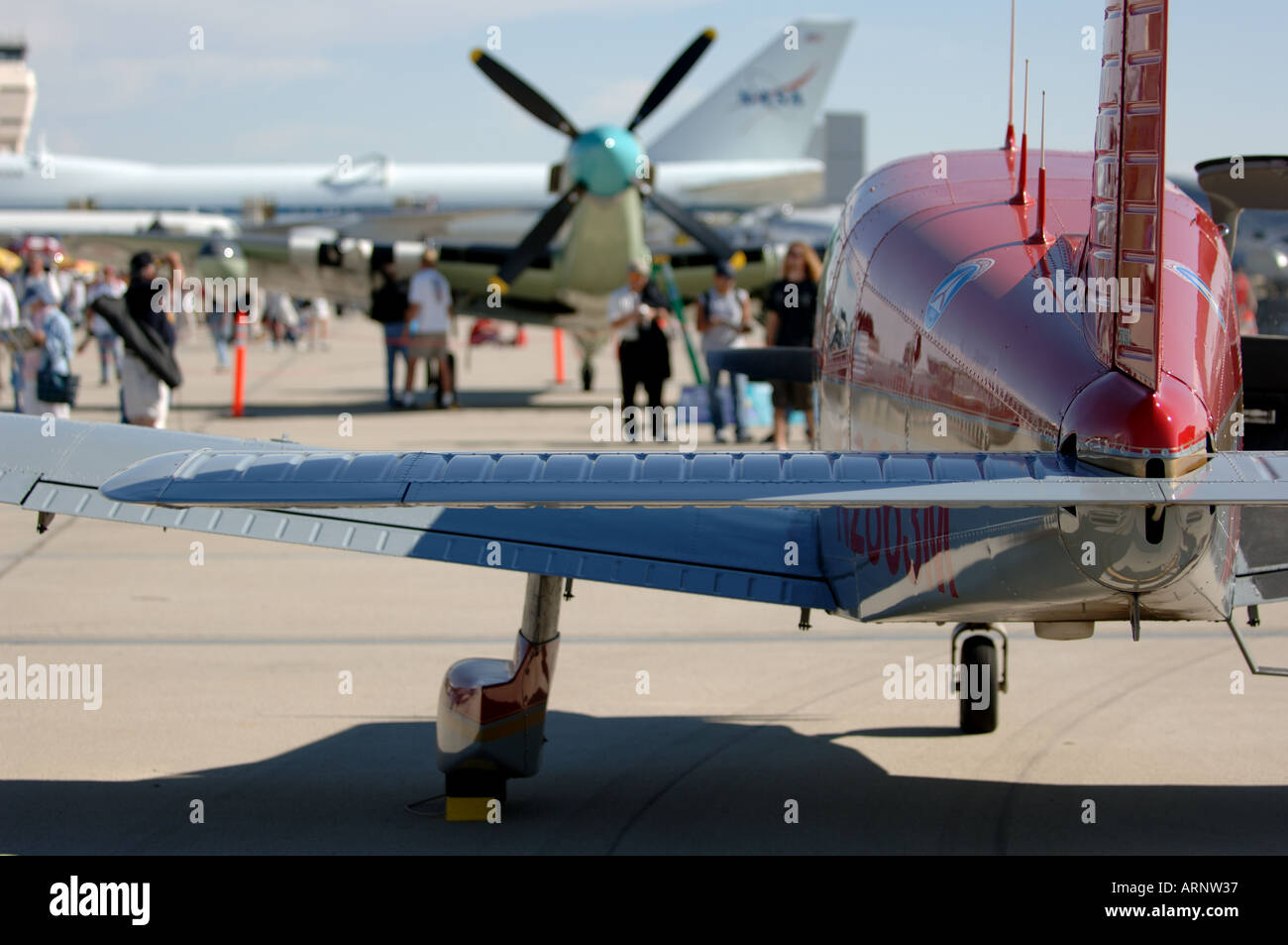 Small aircraft on display at Edwards Air Force Base Open House and Air