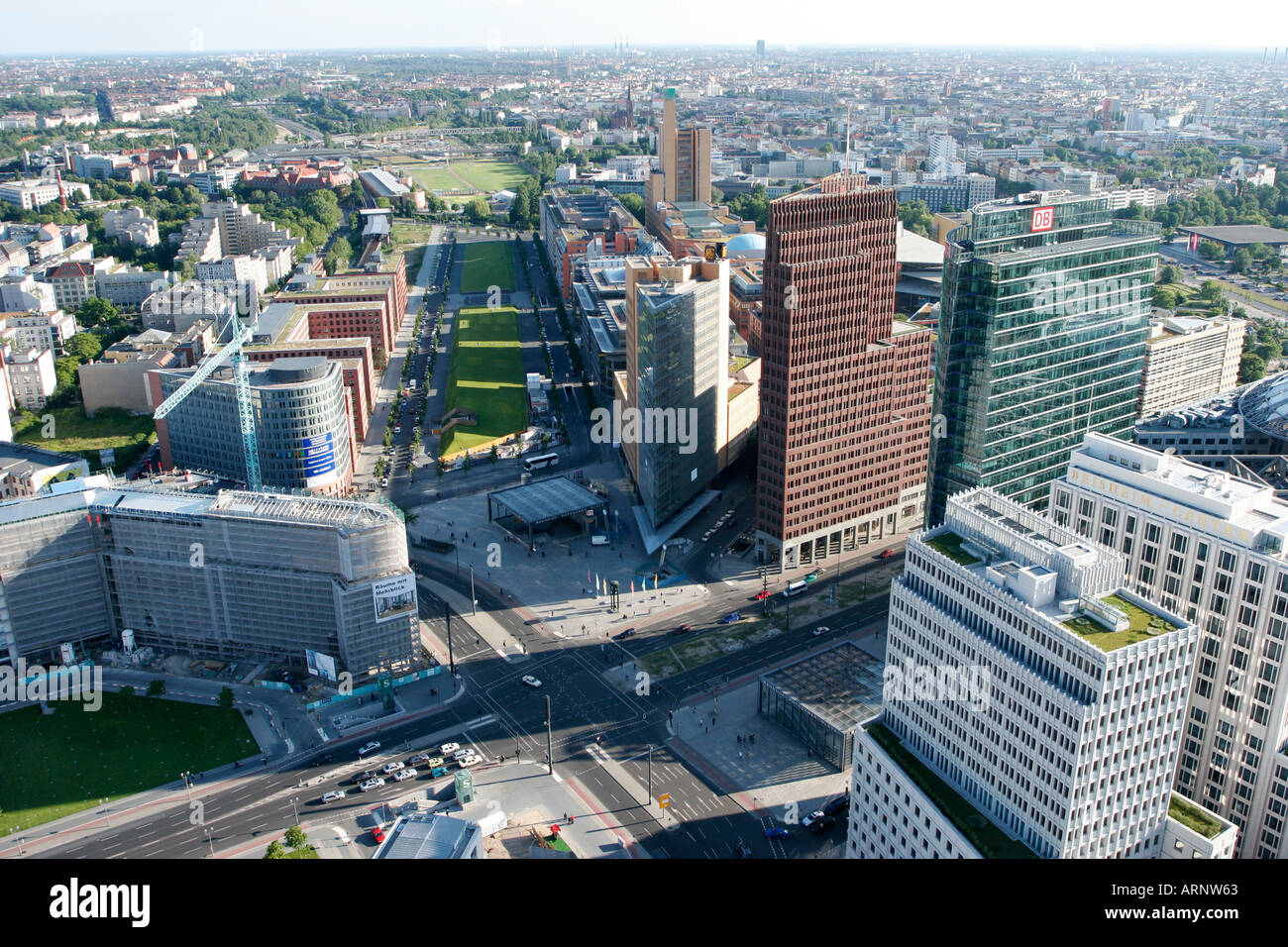 Aerial view of Potsdamer Platz in Berlin Germany Stock Photo - Alamy