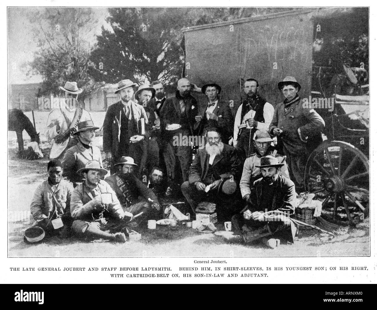 Joubert Staff at Ladysmith The Boer general who invested Ladysmith in November 1899 Stock Photo